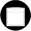 cropped circle of zipseal Open Zipper end drawn pouches